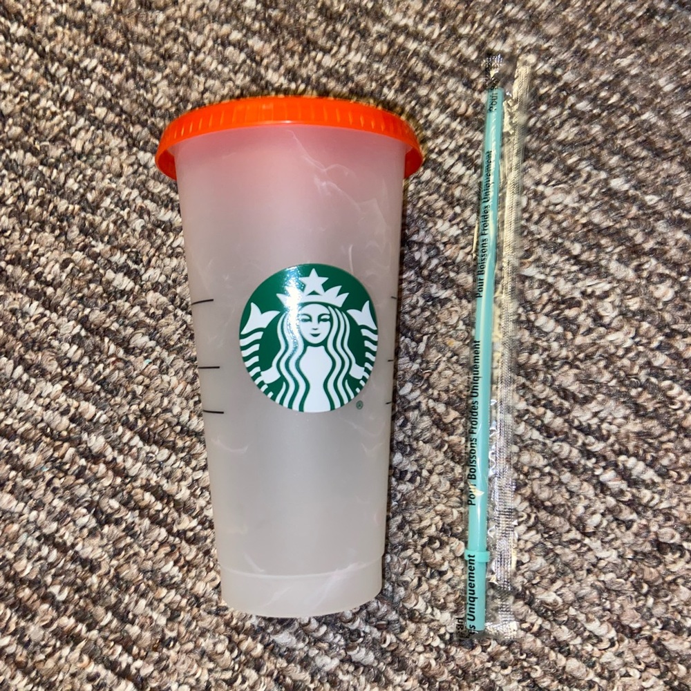 Cold activated Starbucks cup